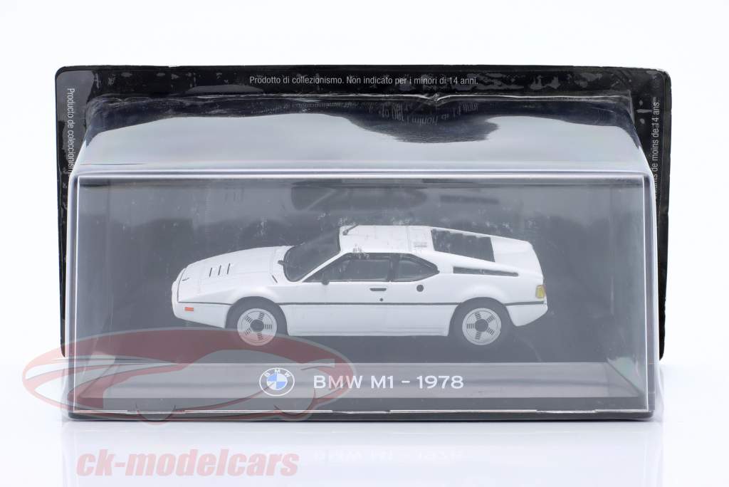 BMW M1 Anno di costruzione 1978 bianco 1:43 Altaya