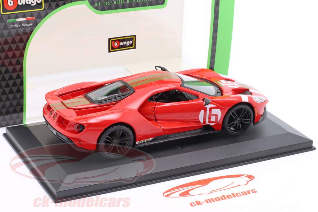 Ford GT Heritage Edition 2022 #16 rot 1:32 Bburago