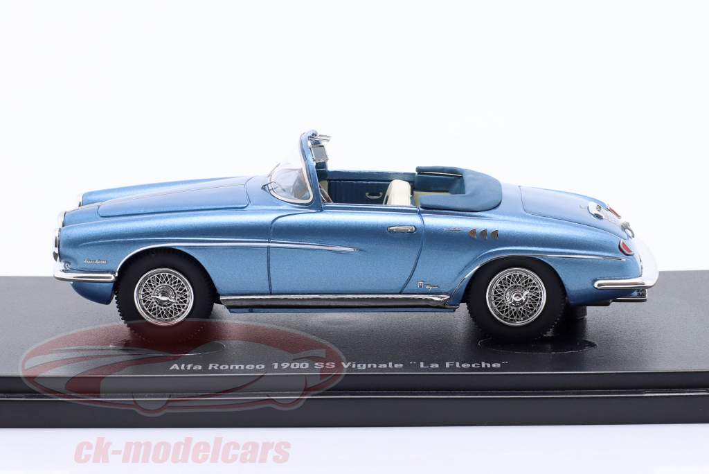 Alfa Romeo 1900 SS La Fleche year 1955 light blue metallic 1:43 AutoCult