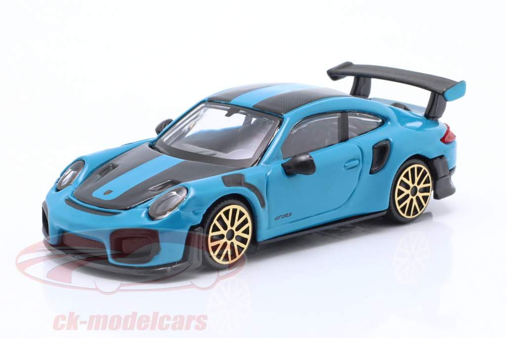 Porsche 911 GT2 RS Год постройки 2018 синий / черный 1:43 Bburago