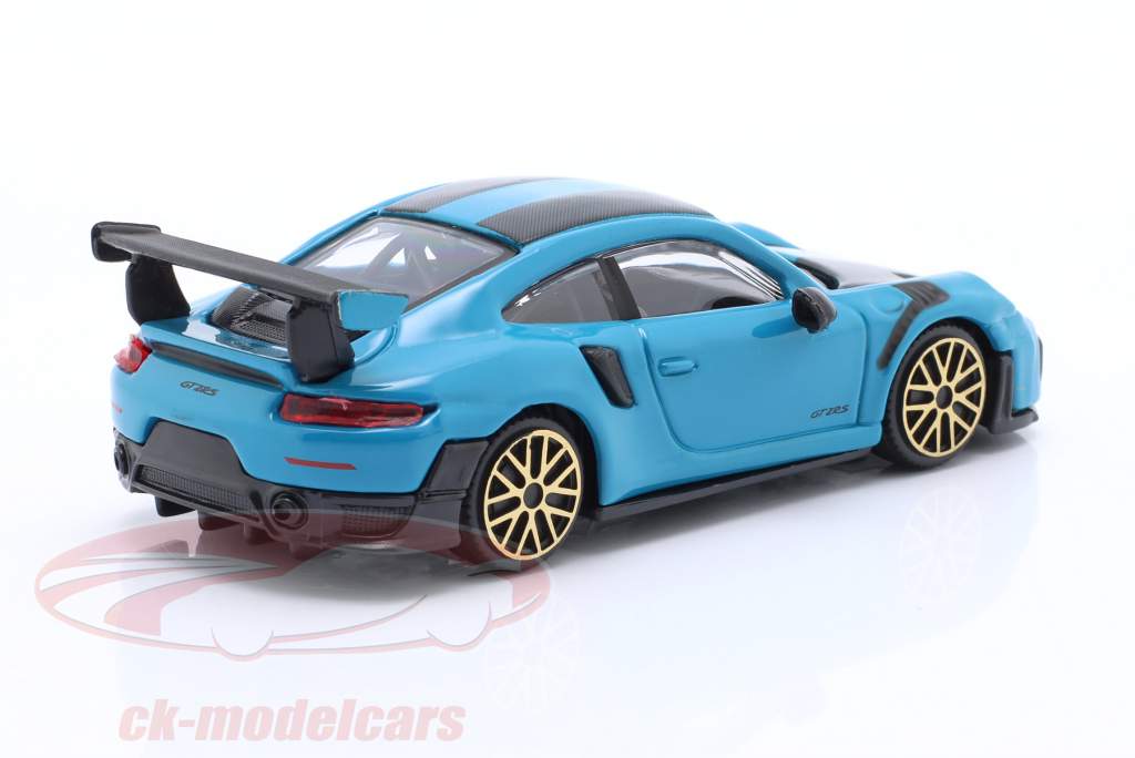 Porsche 911 GT2 RS Année de construction 2018 bleu / noir 1:43 Bburago