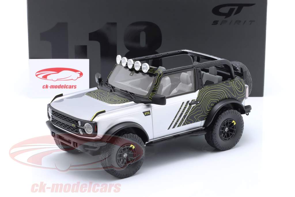 Ford Bronco by RTR year 2022 silver / decor 1:18 GT-Spirit