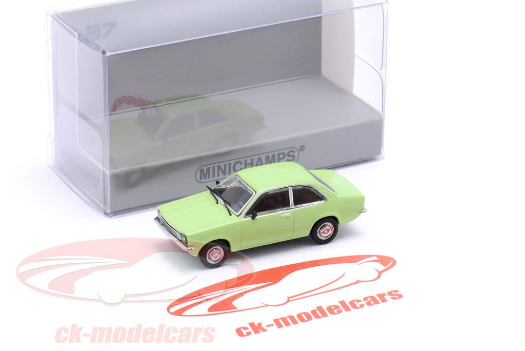 Opel Kadett Saloon Año de construcción 1973 verde claro 1:87 Minichamps