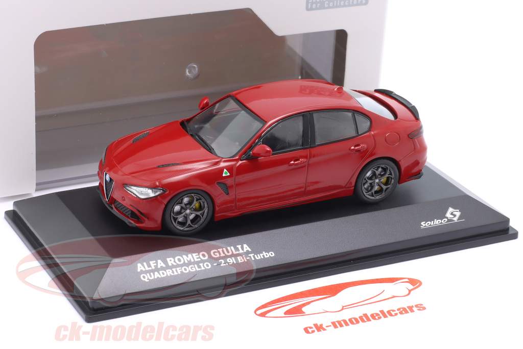 Alfa Romeo Giulia Quadrifoglio Byggeår 2019 rød 1:43 Solido