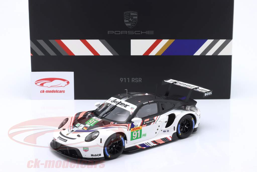 Porsche 911 RSR-19 Goodbye #91 Dernière course WEC 2022 Bruni, Lietz 1:18 Spark