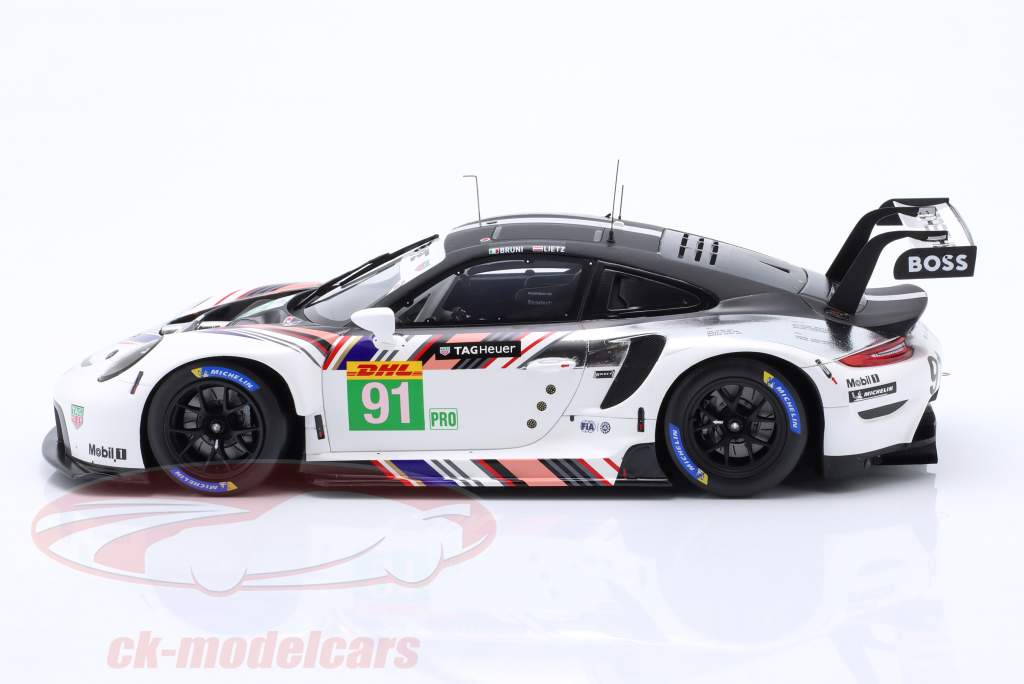 Porsche 911 RSR-19 Goodbye #91 Dernière course WEC 2022 Bruni, Lietz 1:18 Spark