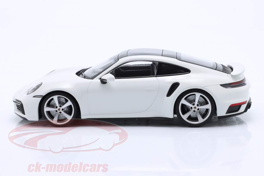 Porsche 911 (992) Turbo S Bouwjaar 2021 wit 1:18 Minichamps