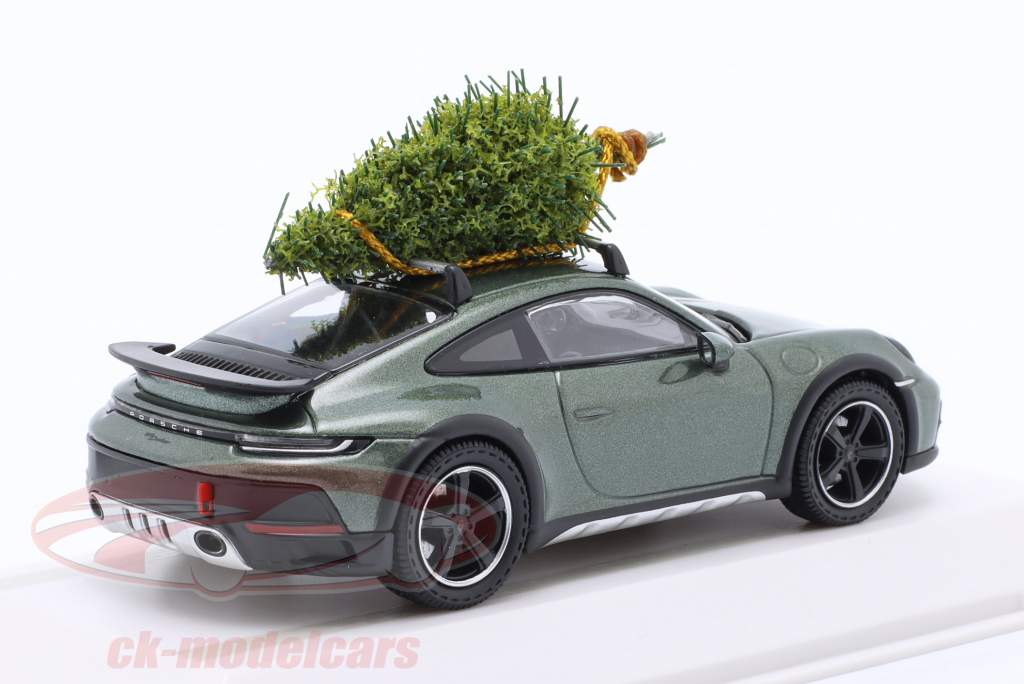 Porsche 911 Dakar jul udgave 2023 mørkegrøn metallisk 1:43 Spark