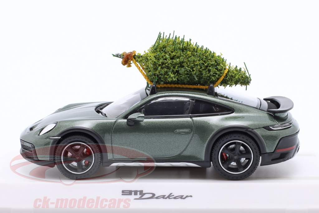 Porsche 911 Dakar クリスマス 版 2023 濃い緑色 メタリックな 1:43 Spark