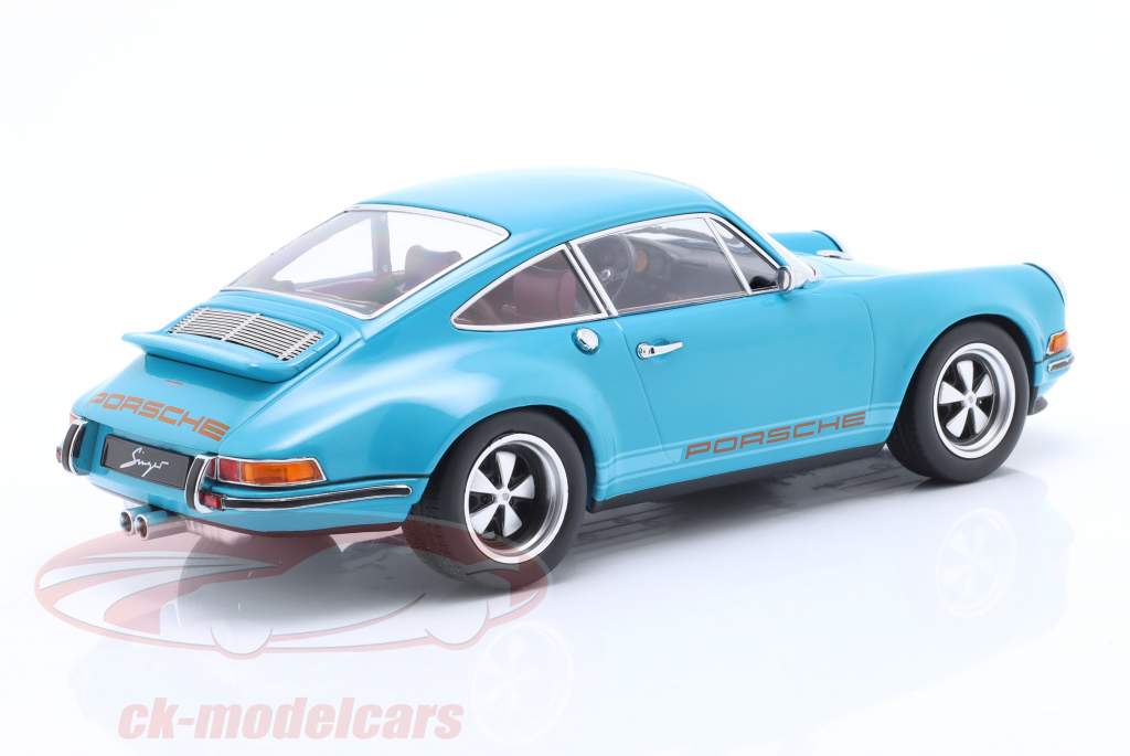 Singer Coupe Porsche 911 Modification bleu turquoise 1:18 KK-Scale