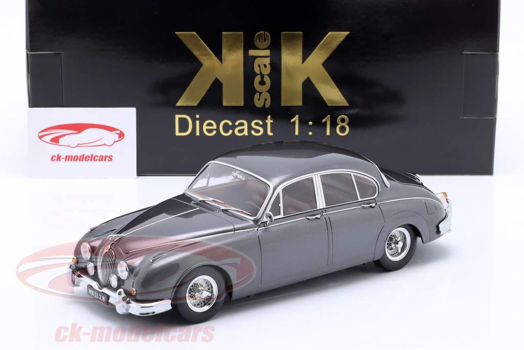 Jaguar MK II 3.8 LHD Année de construction 1959 gris foncé métallique 1:18 KK-Scale