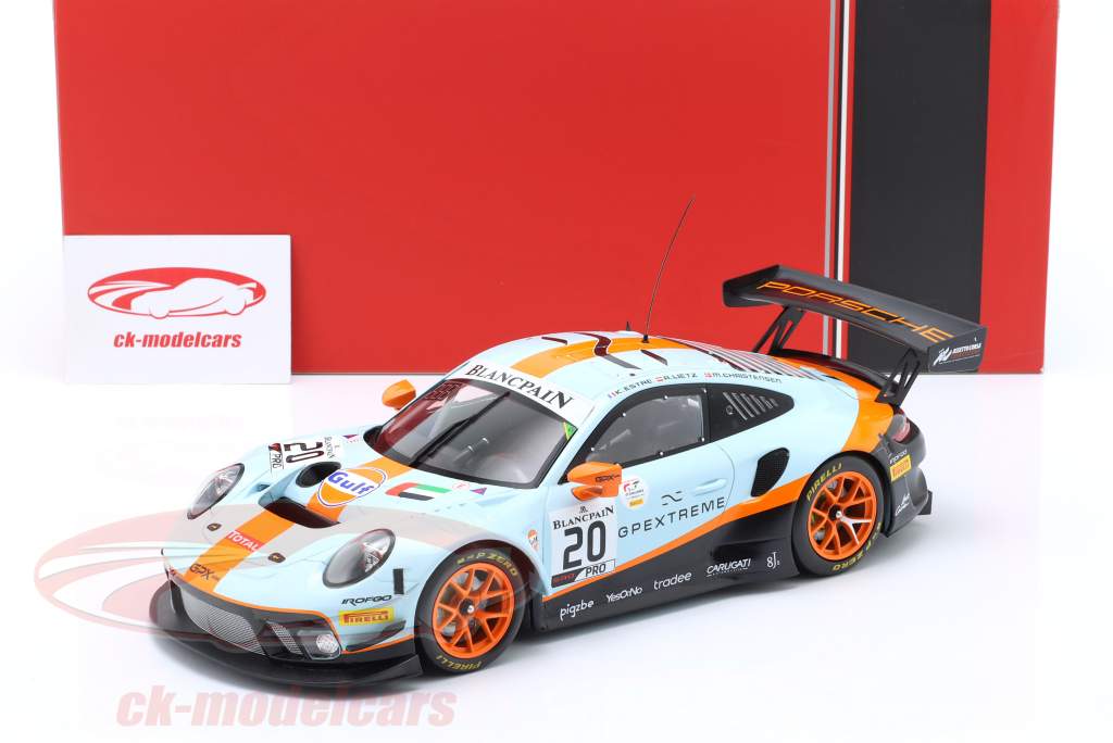 Porsche 911 GT3 R #20 gagnant 24h Spa 2019 Christensen, Lietz, Estre 1:18 Ixo