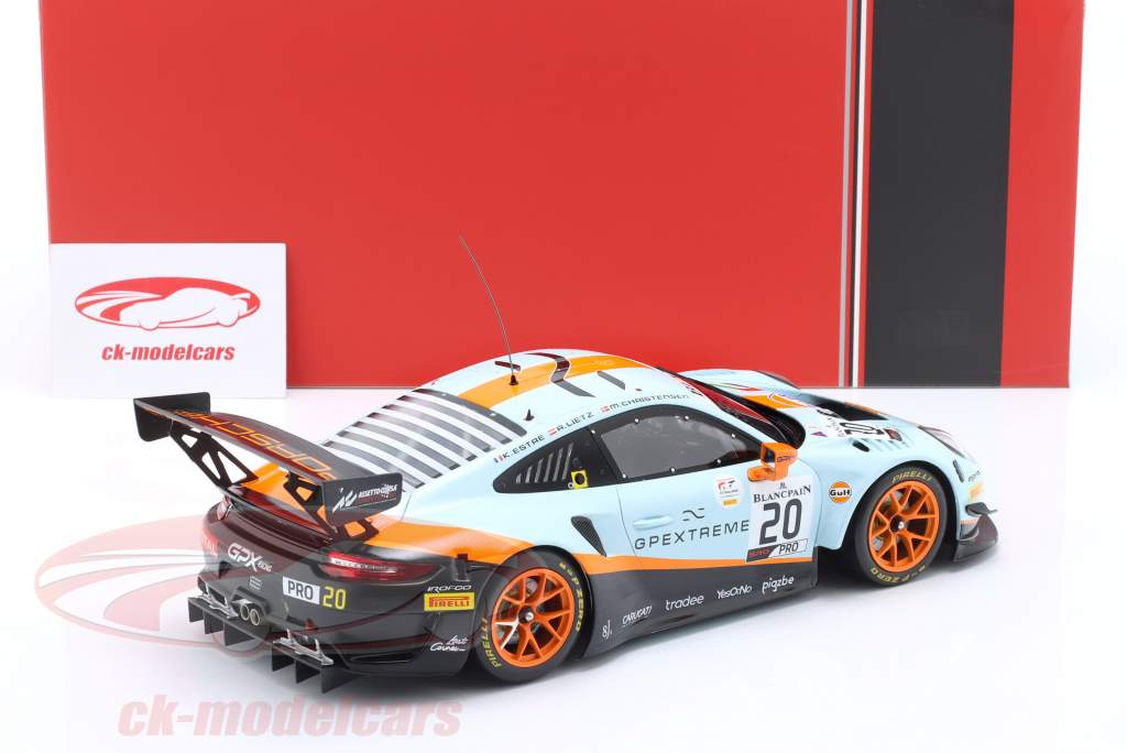 Porsche 911 GT3 R #20 vinder 24h Spa 2019 Christensen, Lietz, Estre 1:18 Ixo