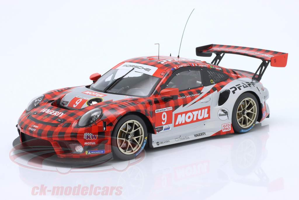 Porsche 911 GT3 R #9 ganador GTD-Pro 24h Daytona 2022 Pfaff Motorsports 1:18 Ixo