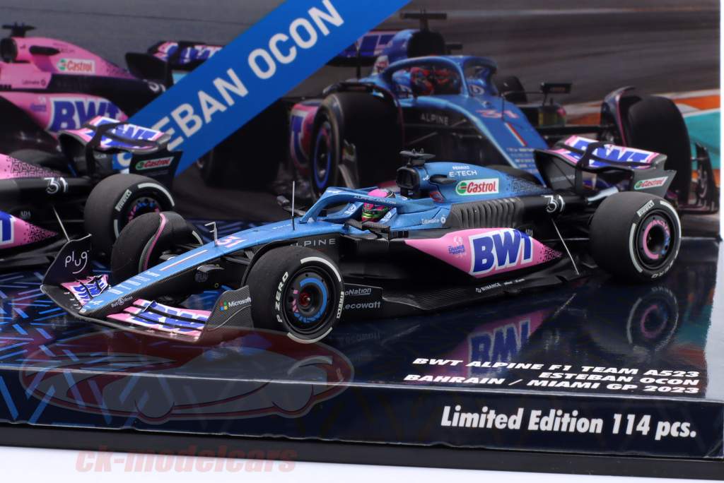 2-Car Set Esteban Ocon #31 Bahrain & Miami GP formel 1 2023 1:43 Minichamps