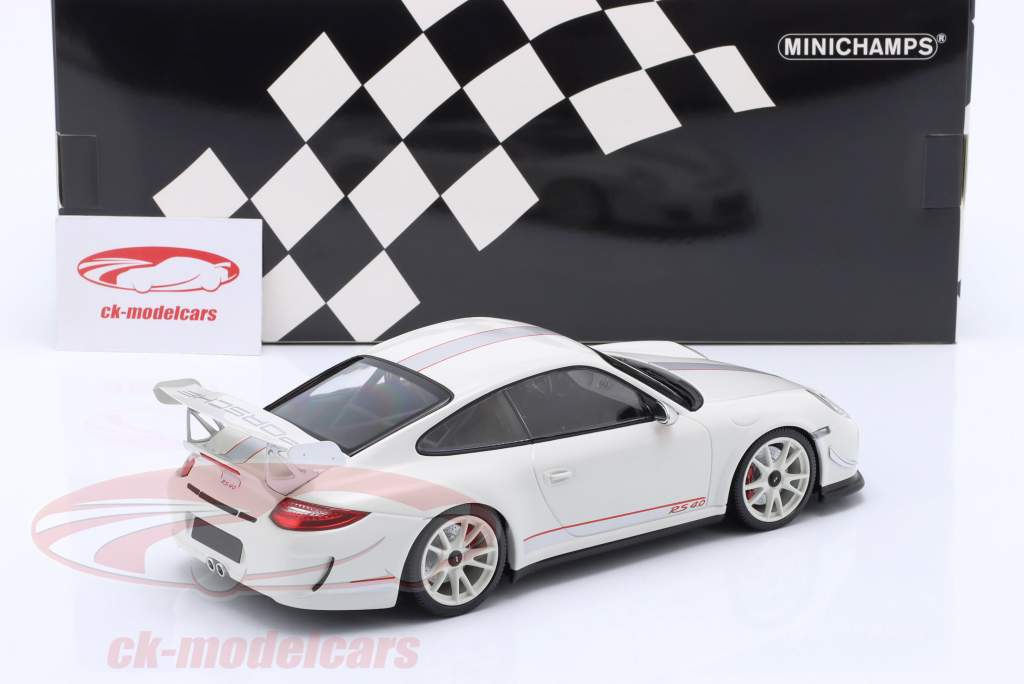 Porsche 911 (997) GT3 RS 4.0 Año de construcción 2011 blanco 1:18 Minichamps