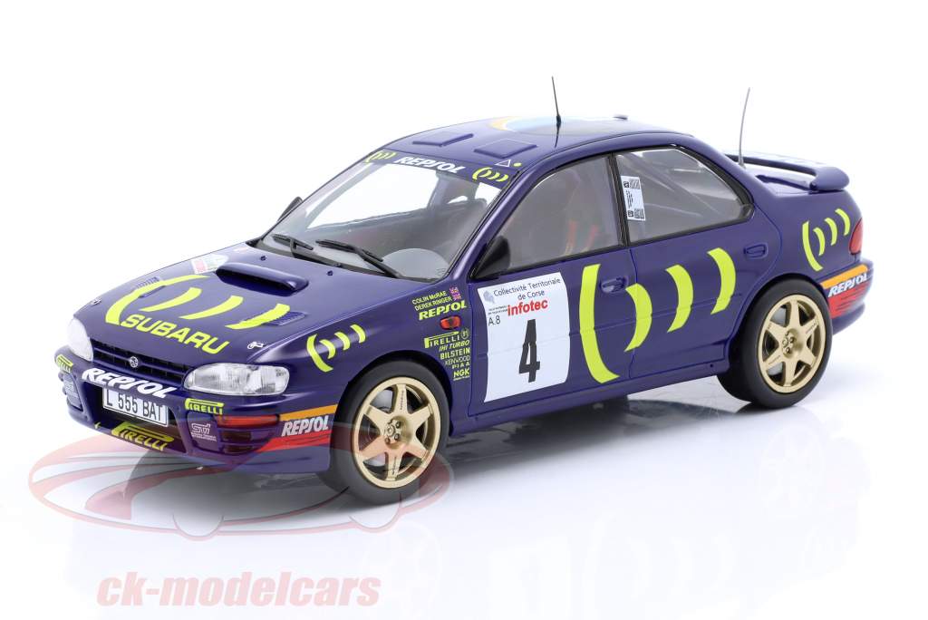 Subaru Impreza 555 #4 5 Rallye Tour de Corse 1995 McRae, Ringer 1:24 Ixo