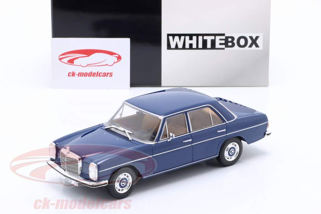 Mercedes-Benz 200 D (W115) Año de construcción 1968 azul oscuro 1:24 WhiteBox