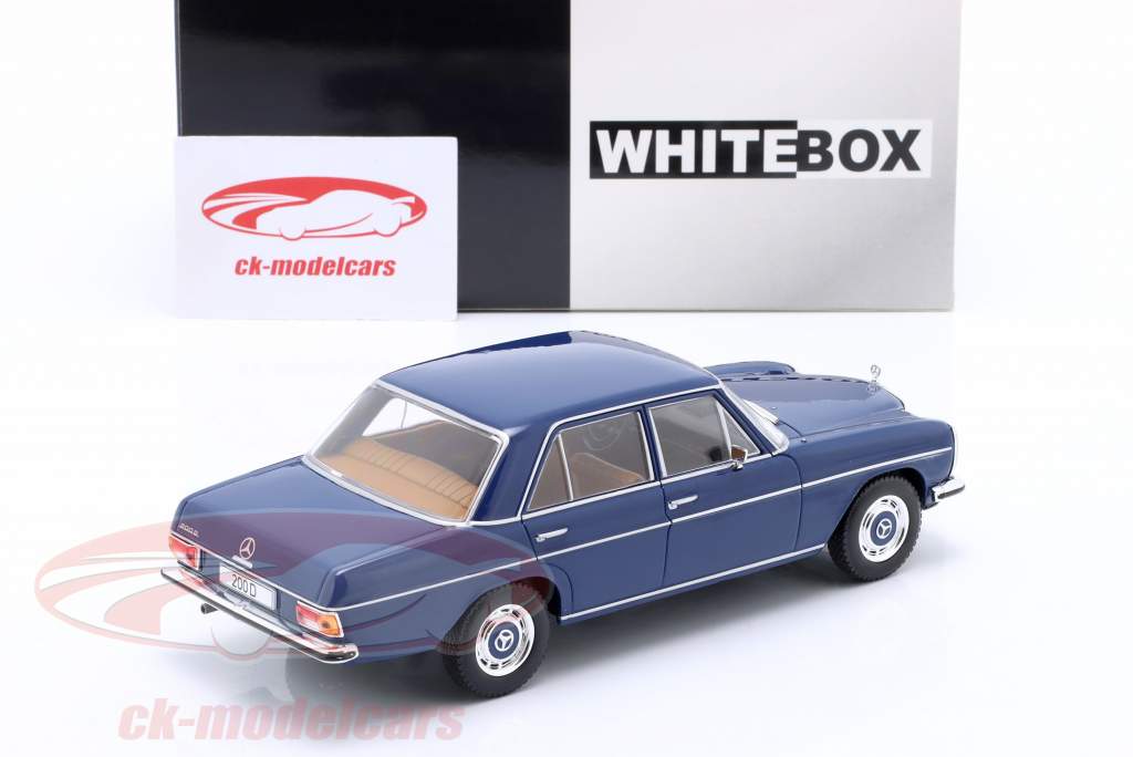 Mercedes-Benz 200 D (W115) Año de construcción 1968 azul oscuro 1:24 WhiteBox