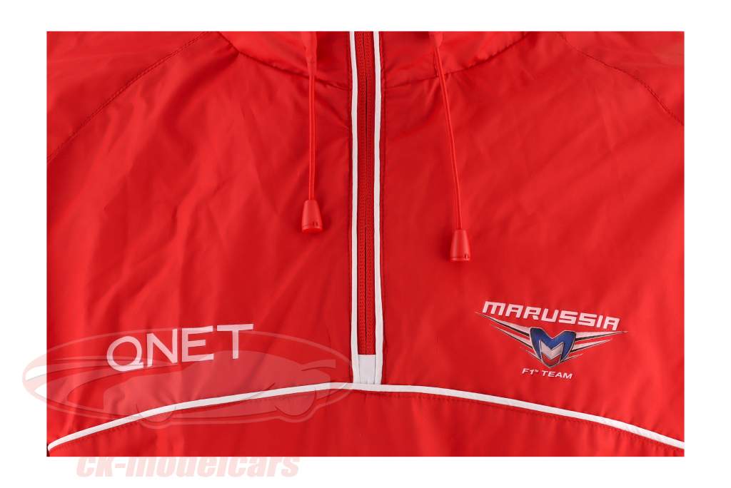 Bianchi / Chilton Marussia Team Impermeabile Formula 1 2013 rosso / bianco Dimensione L