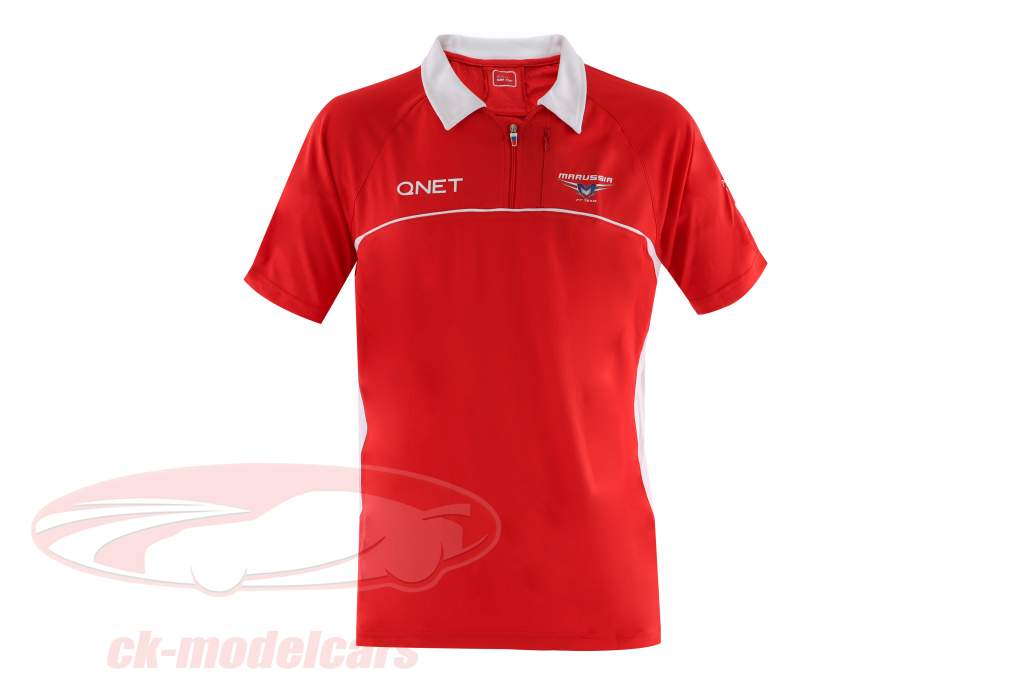 Bianchi / Chilton Marussia Team Polo-Shirt Formel 1 2013 rot / weiß Größe L