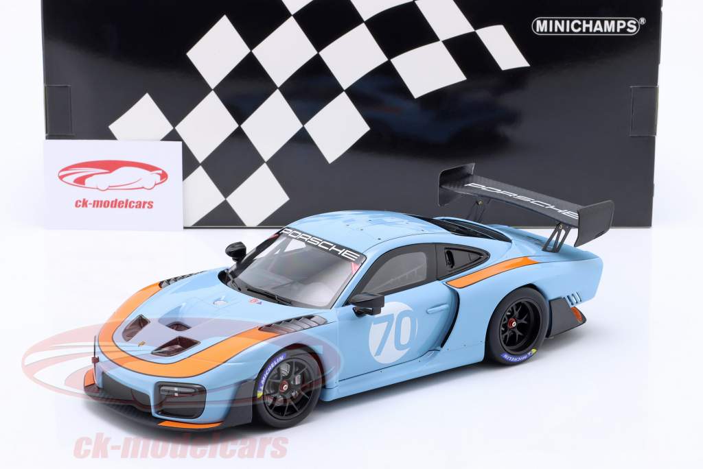 Porsche 935/19 Anno di costruzione 2020 Gulf blu / arancia 1:18 Minichamps