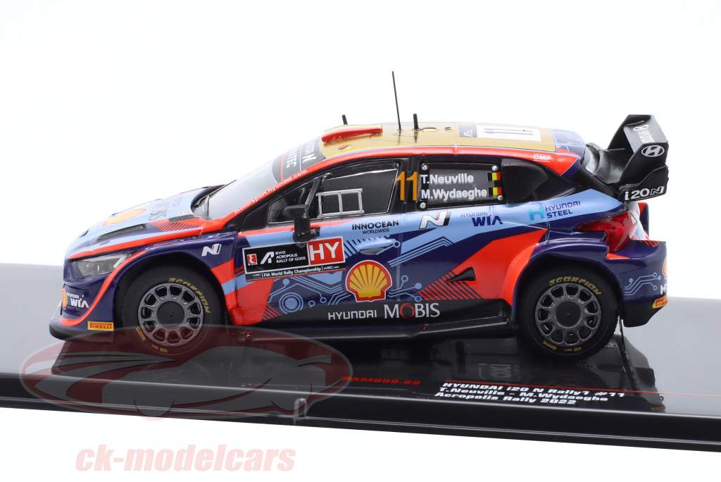 Hyundai i20 N Rally1 #11 gagnant se rallier acropole 2022 Neuville, Wydaeghe 1:43 Ixo