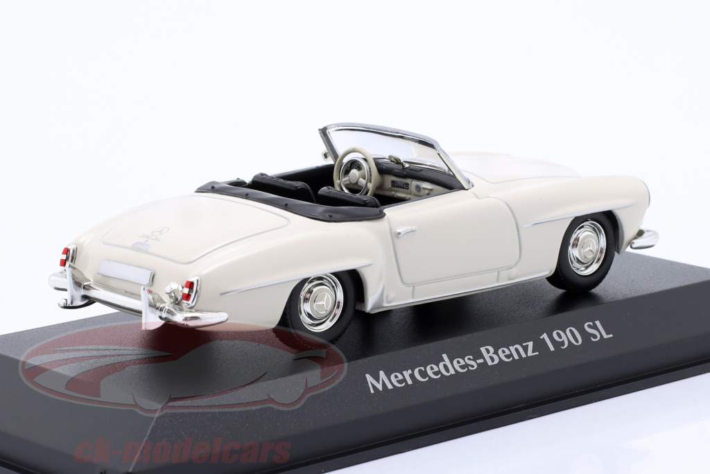Mercedes-Benz 190 SL (W121) year 1955 white 1:43 Minichamps