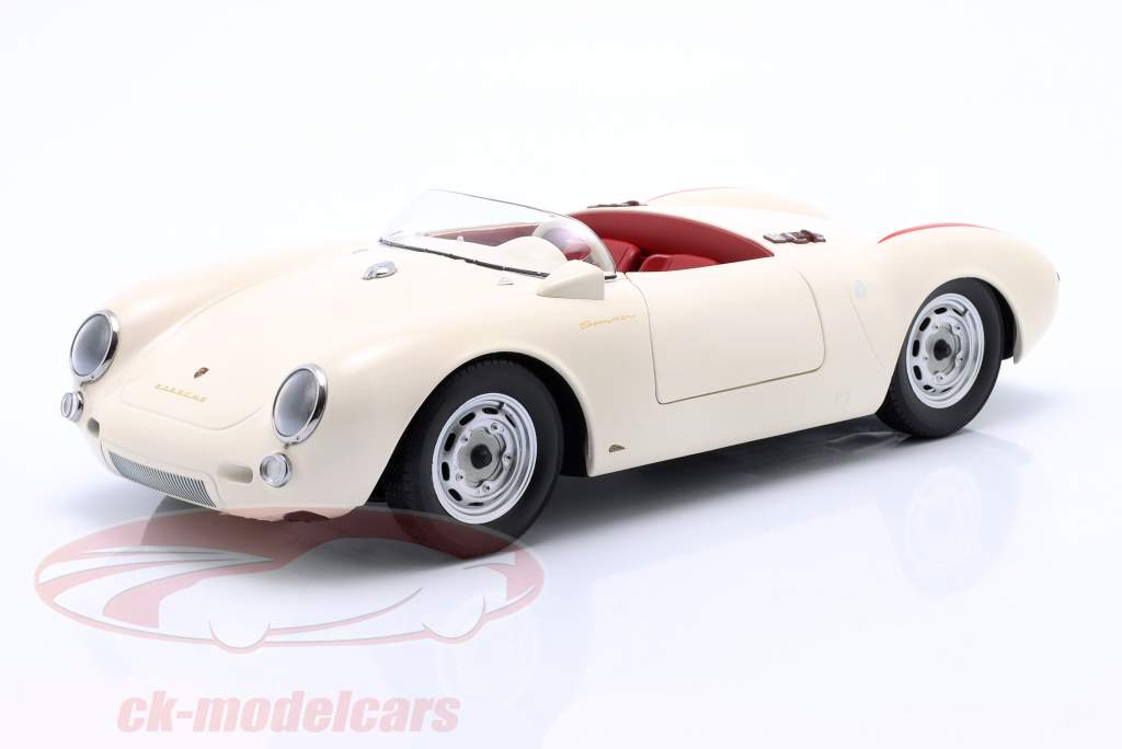 Porsche 550A Spyder Ano de construção 1955 branco / vermelho 1:12 KK-Scale