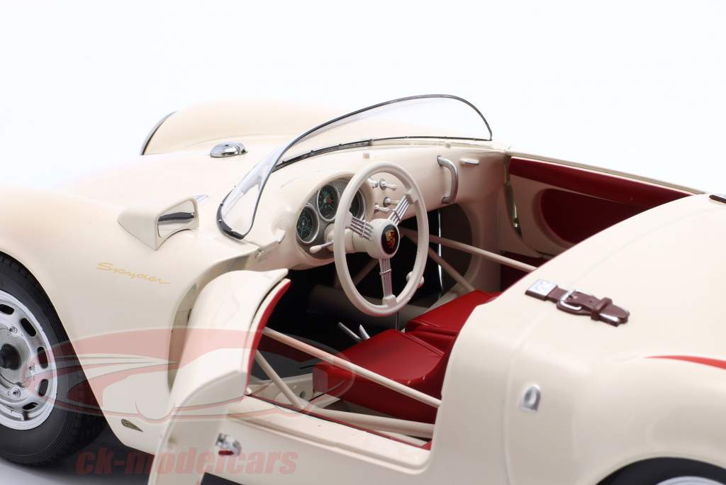 Porsche 550A Spyder Année de construction 1955 blanc / rouge 1:12 KK-Scale