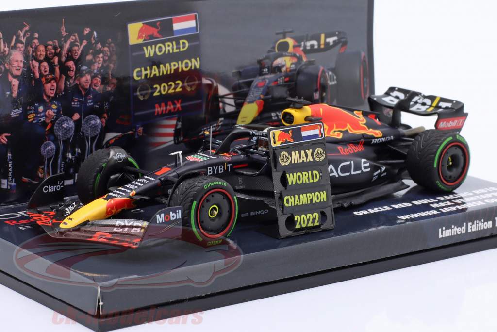 Max Verstappen Red Bull RB18 #1 Sieger Japan GP Formel 1 Weltmeister 2022 1:43 Minichamps