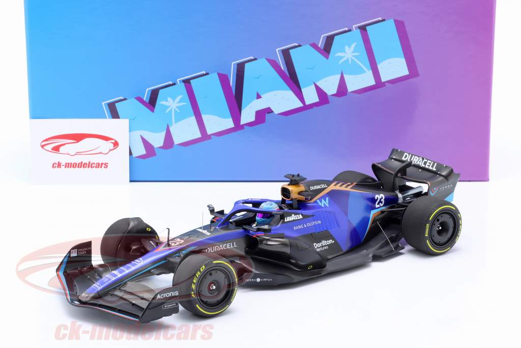 Alexander Albon Williams FW44 #23 miami GP fórmula 1 2022 1:18 Minichamps