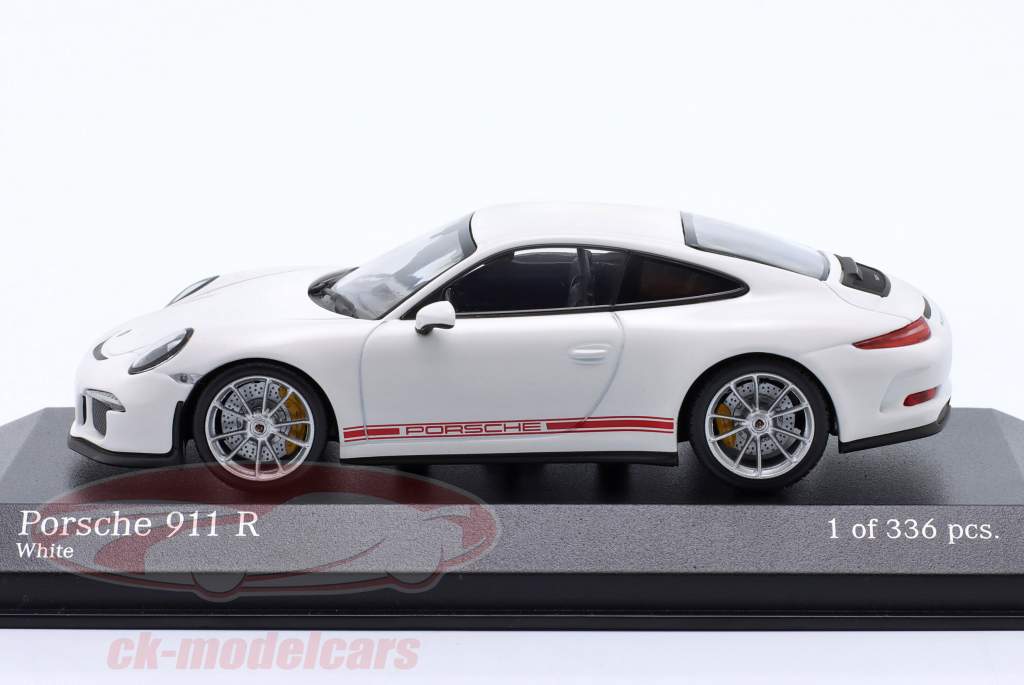 Porsche 911 (991) R anno di costruzione 2016 bianco 1:43 Minichamps