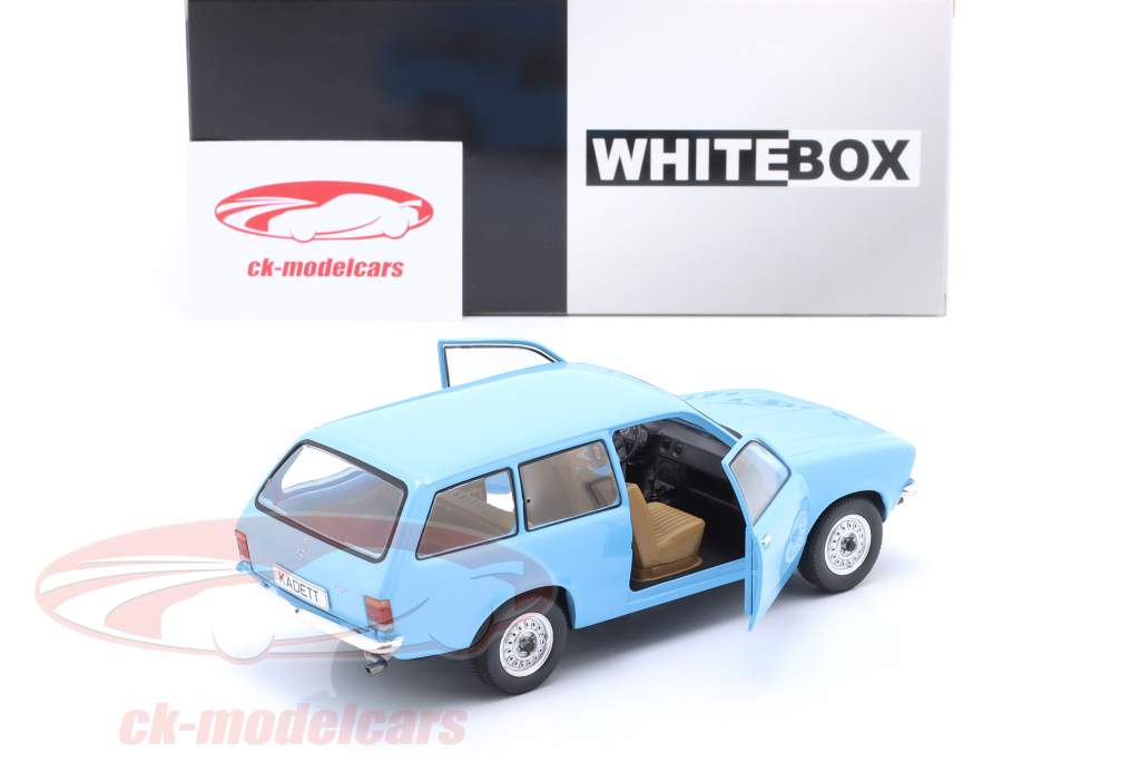 Opel Kadett C Caravan Ano de construção 1973 Azul claro 1:24 WhiteBox