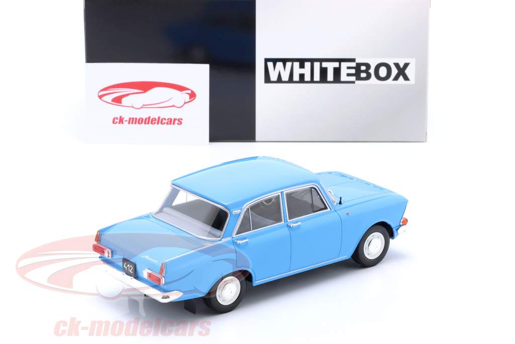Moskwitsch 412 Ano de construção 1970 Azul claro 1:24 WhiteBox