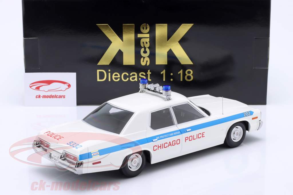 Dodge Monaco Chicago Police Baujahr 1974 weiß / blau 1:18 KK-Scale