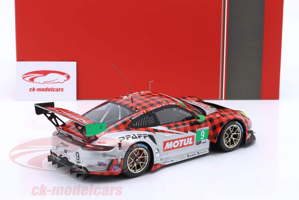 Porsche 911 GT3 R #9 ganhador GTD 12h Sebring 2021 Pfaff Motorsports 1:18 Ixo