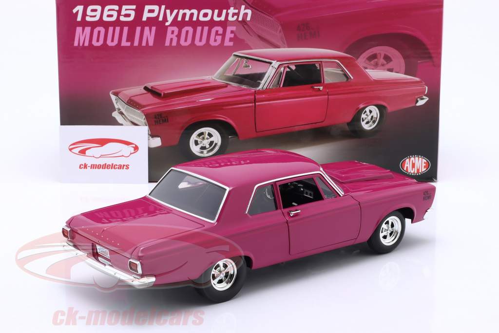 Plymouth AWB "Moulin Rouge" 建设年份 1965 粉色的 / 紫色的 1:18 GMP
