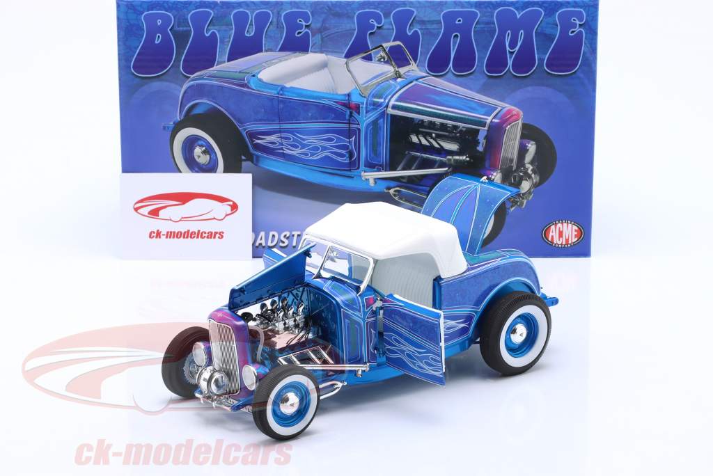 Ford Roadster "Blue Flame" Año de construcción 1932 azul 1:18 GMP