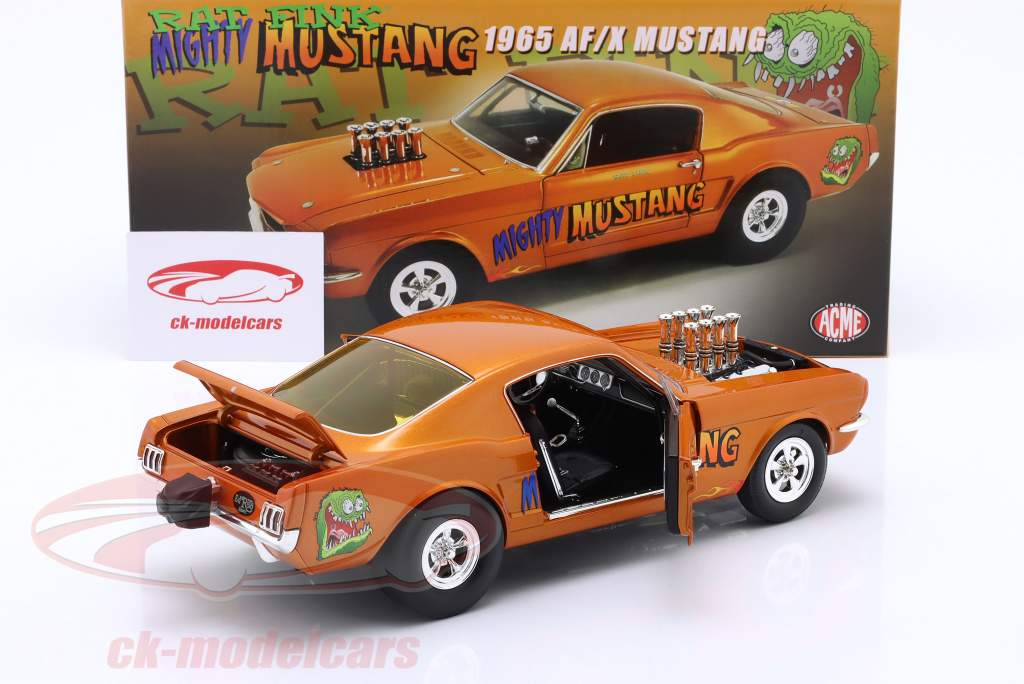 Ford Mustang A / FX "Rat Fink Mighyt Mustang" Byggeår 1965 orange 1:18 GMP