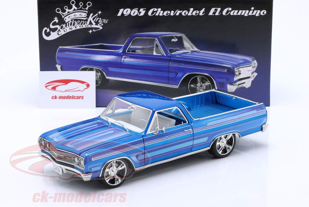 Chevrolet El Campino Customs Byggeår 1965 laser blå 1:18 GMP