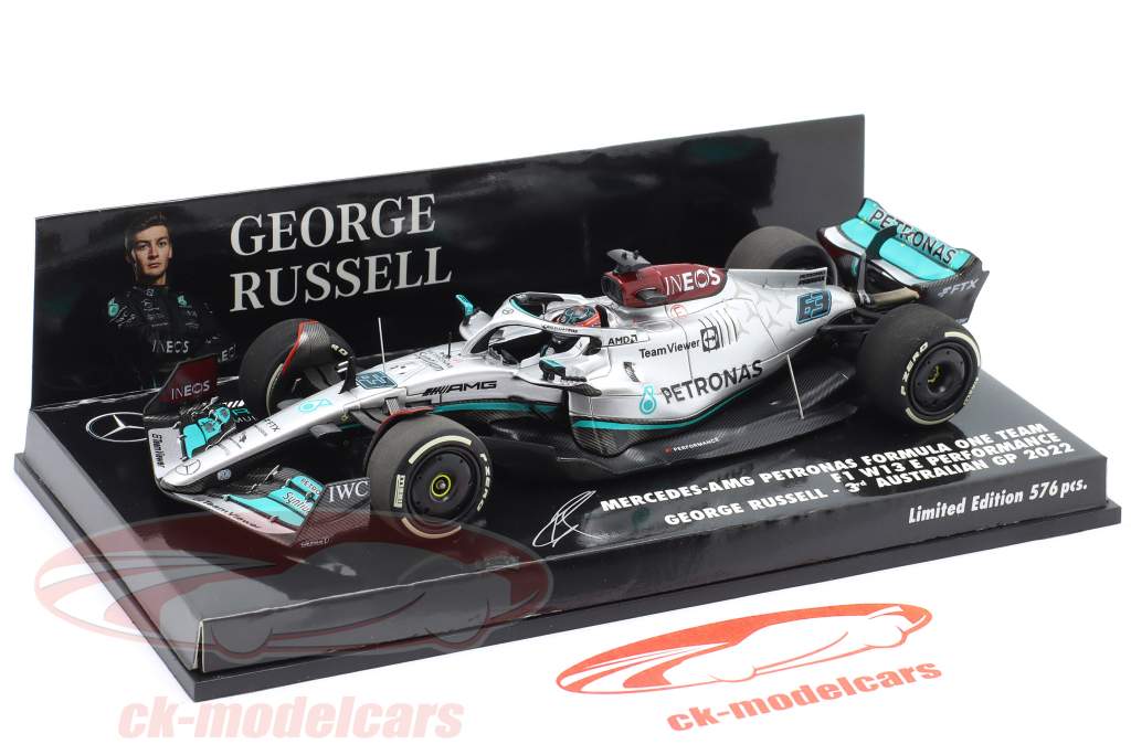 G. Russell Mercedes-AMG F1 W13 #63 3rd Australia GP Formula 1 2022 1:43 Minichamps