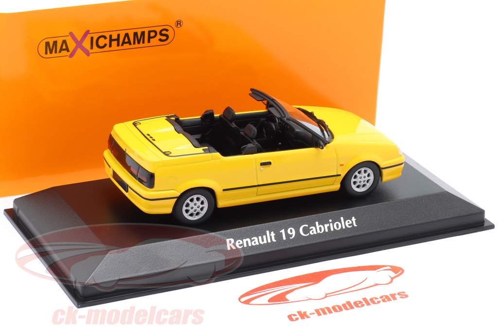Minichamps 1:43 Renault 19 Cabriolet Construction year 1991 yellow  