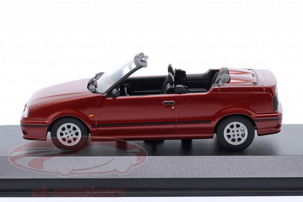 Renault 19 Cabriolet Byggeår 1991 rød metallisk 1:43 Minichamps