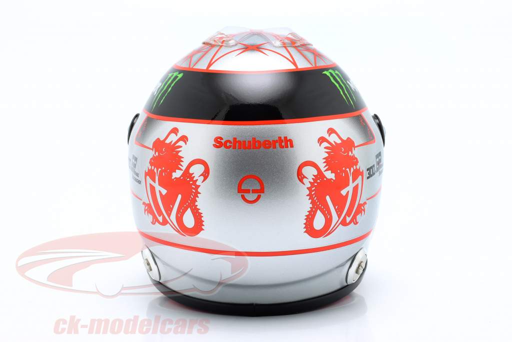 M. Schumacher Mercedes GP W03 fórmula 1 Spa número 300 GP 2012 platino casco 1:2 Schuberth