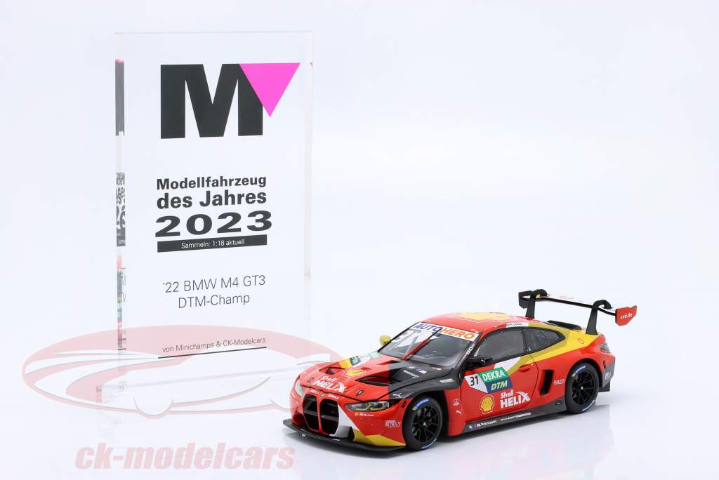 BMW M4 GT3 #31 DTM campeão 2022 Sheldon van der Linde 1:18 Minichamps