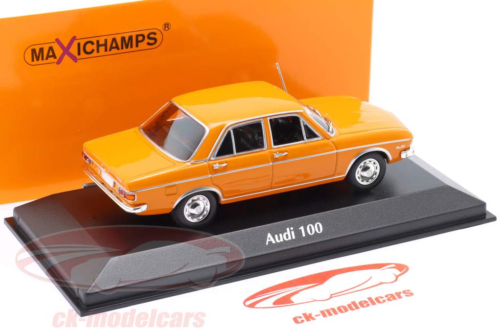 Audi 100 Ano de construção 1969 laranja 1:43 Minichamps