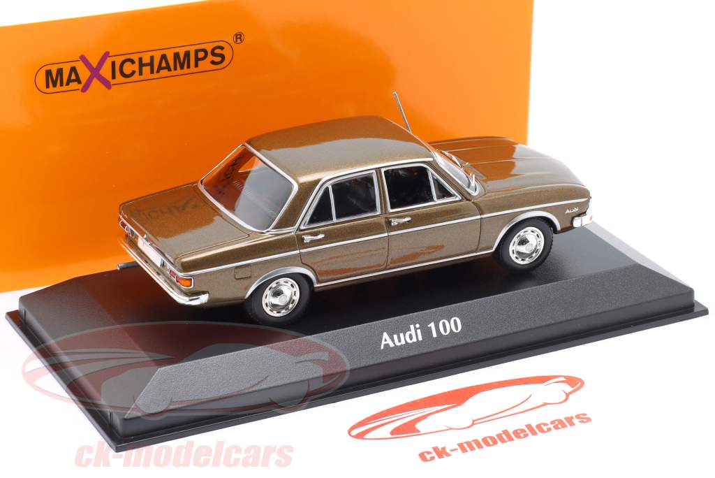 Audi 100 Anno di costruzione 1969 marrone metallico 1:43 Minichamps
