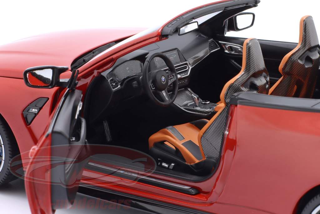 BMW M4 Cabriolet (G83) Année de construction 2021 rouge métallique 1:18 Minichamps