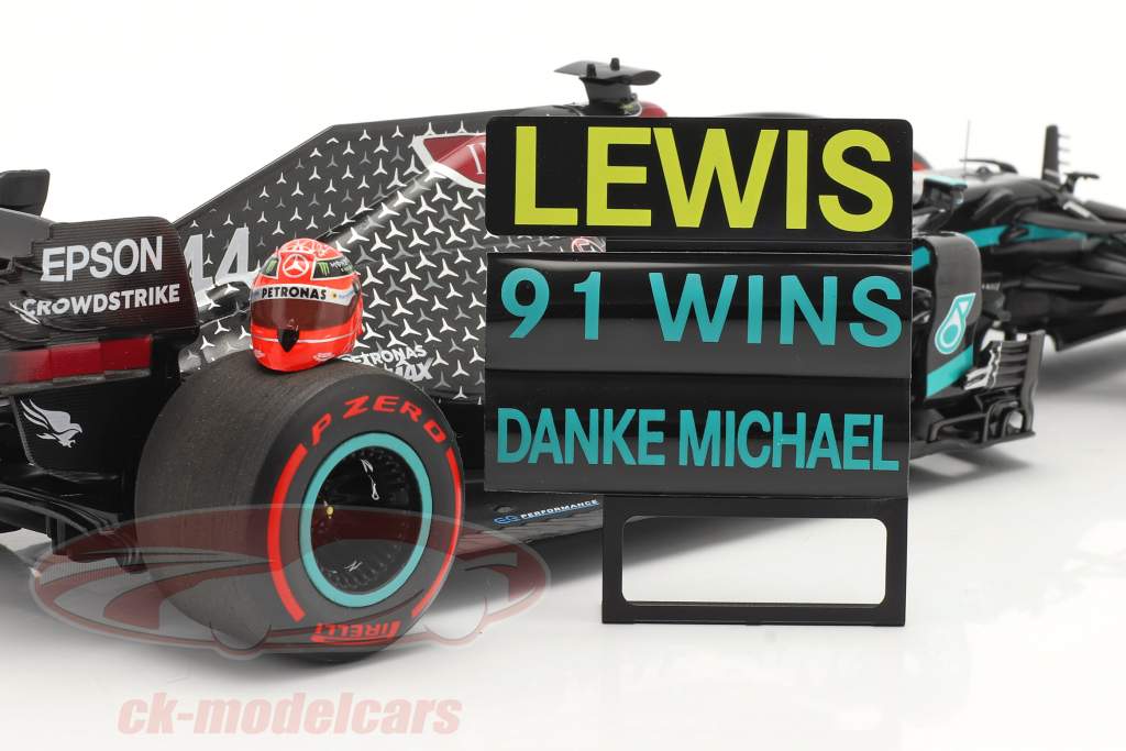 L. Hamilton Mercedes-AMG F1 W11 #44 91 Win Eifel GP fórmula 1 2020 1:18 Minichamps